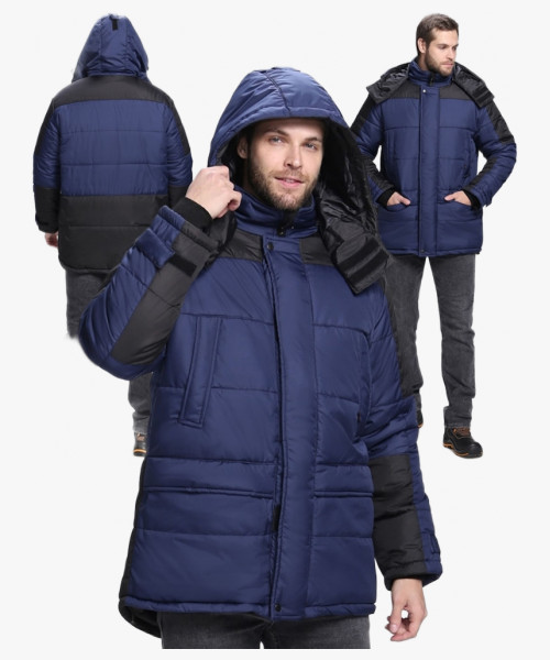 Куртка зимняя Европа CH (тк.Дюспо), т.синий/черный