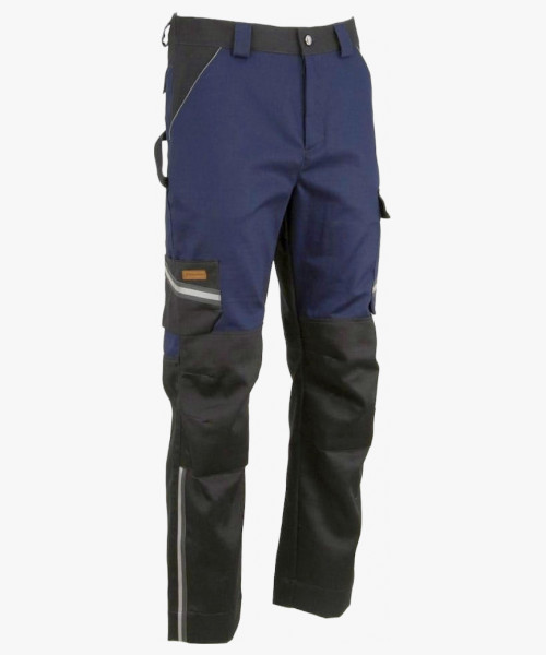 Брюки сварщика 1 класса Brodeks FS 38-01, цвет тёмно-синий, чёрный