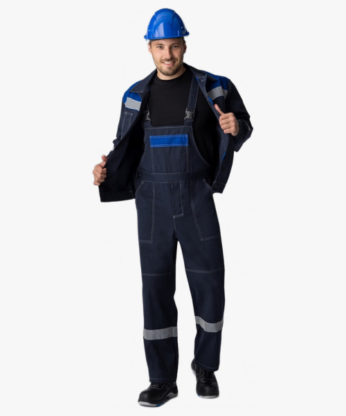 Костюм Липецк СОП (тк.Смесовая,260) п/к, т.синий/васильковый