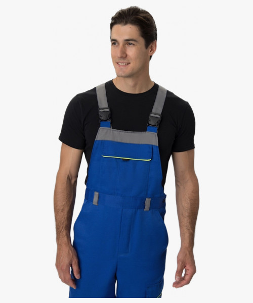 Костюм Практик СОП (тк.Смесовая,210) п/к, васильковый/серый