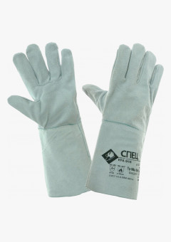 Краги спилковые СПЕЦ серые без подкладки, КРА016