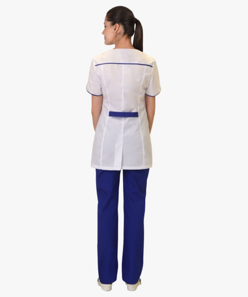 Костюм СИРИУС-БЕЛЛА женский белый с васильковым