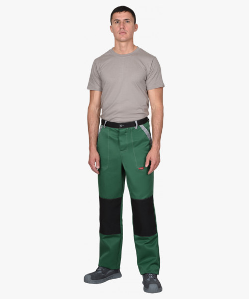 Костюм СИРИУС-АСПЕКТ куртка длин., брюки зеленый со светло-серым и черной отделкой