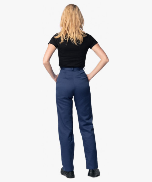 Костюм женский (тк.Смесовая,210) брюки, т.синий/васильковый