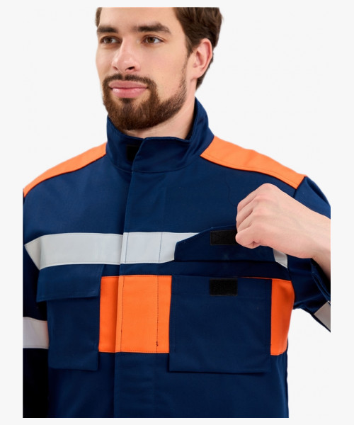 Костюм летний Энергия-Б (35,2 кал.), т.синий/оранжевый