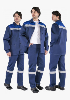 Костюм Стандарт СОП (тк.Смесовая,210) брюки, т.синий/васильковый