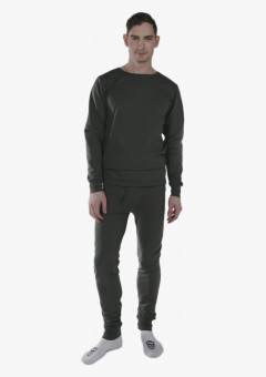 Белье трикотажное с начесом (тк.Трикотаж,250), оливковый