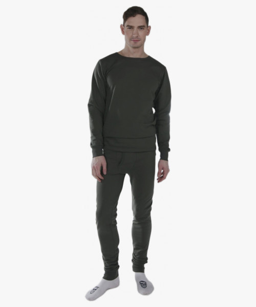 Белье трикотажное с начесом (тк.Трикотаж,250), оливковый