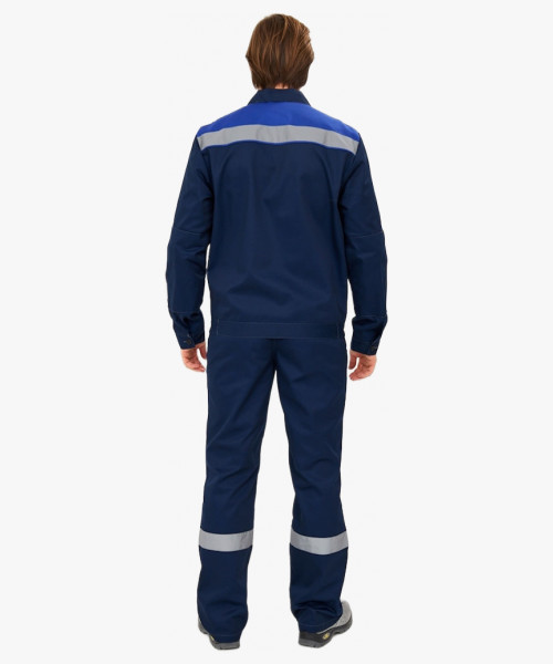 Костюм Лигор-1 Премиум СОП К. (тк.Смесовая,240) брюки, т.синий/васильковый