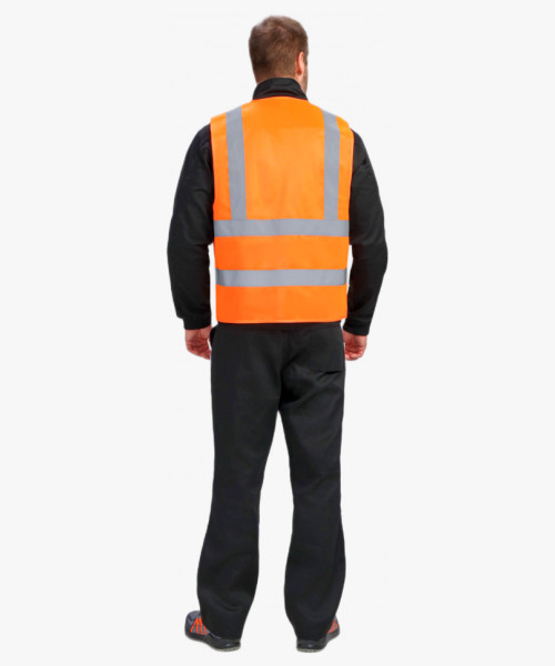 Жилет сигнальный ProfLineBase СОП-4 (тк.Полиэфир,100), оранжевый