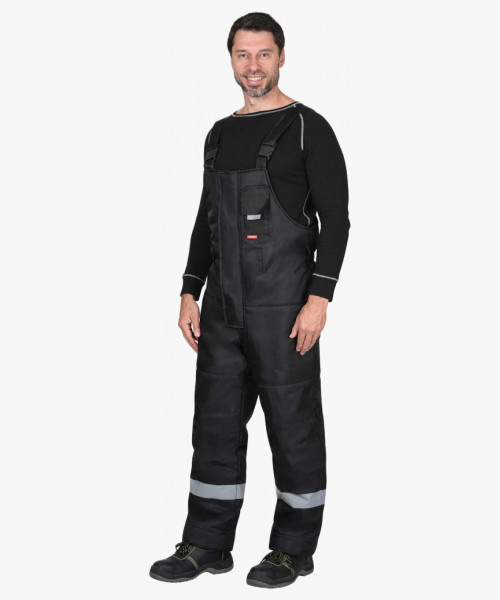 Полукомбинезон мужской зимний универсальный, черный, СОП 50мм