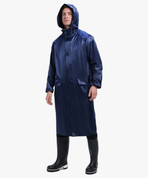 Плащ влагозащитный ProfLineLeader (ПВХ,240), т.синий