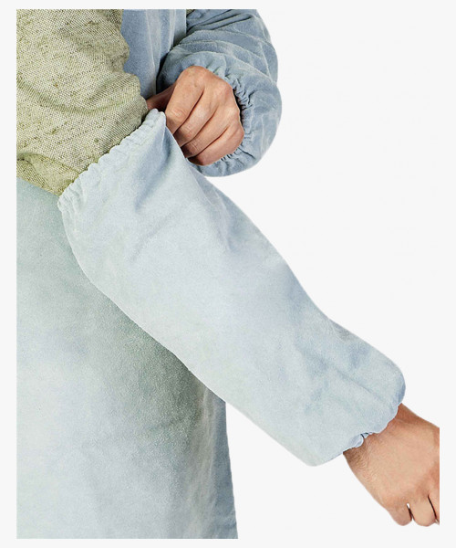 Нарукавники спилковые серые