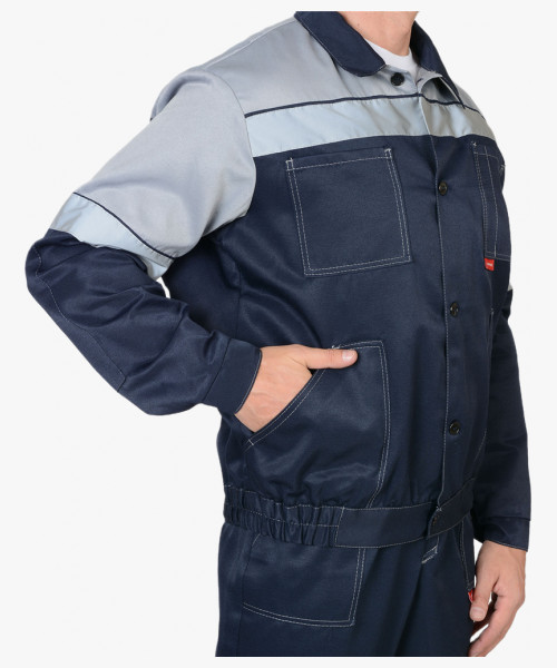 Костюм СИРИУС-ЛЕГИОНЕР куртка, п/к синий с серым СОП 50 мм