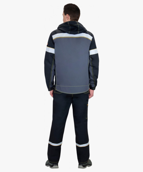 Куртка СИРИУС-РОДОС черная с темно-серым