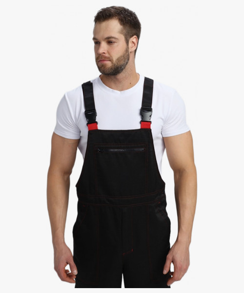 Костюм Нейч-2 СОП с капюшоном К. (тк.Смесовая,210) п/к, черный/красный