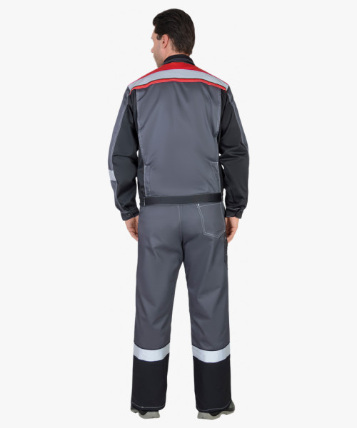 Костюм СИРИУС-ВИВАТ куртка, п/к, темно-серый с черным, красным и СОП