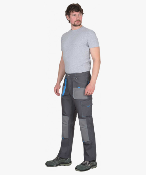 Брюки СИРИУС-ДВИН т.серые со средне серым и голубой отделкой пл. 275 г/кв.м