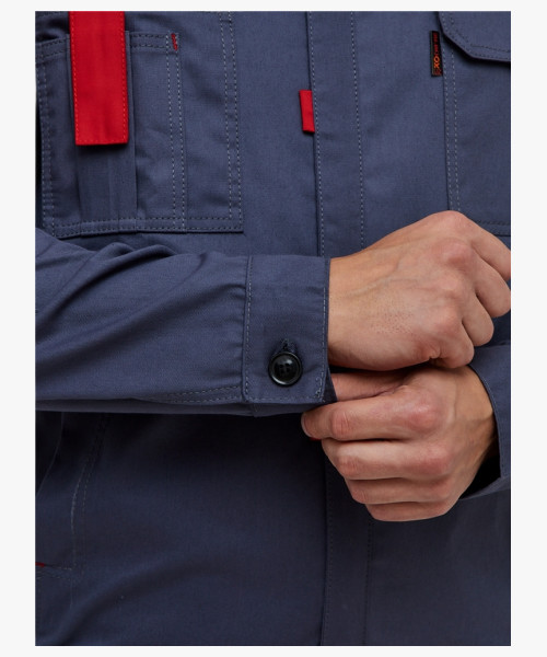 Костюм Флофт-1 СОП У. (тк.Саржа,250) брюки, т.серый/св.серый