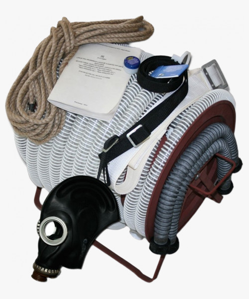 Противогаз шланговый Бриз-0304 (ПШ-20Б) шланг ПВХ (барабан металл.) с 1 маской ШМП