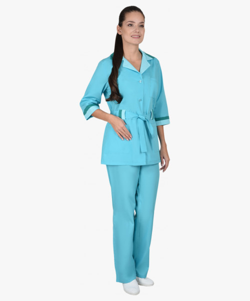 Костюм СИРИУС-ФЛОРА женский светло-бирюзовый (СТ)