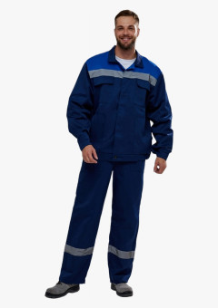 Костюм Техник-2 СОП (тк.Смесовая,210) п/к, т.синий/васильковый