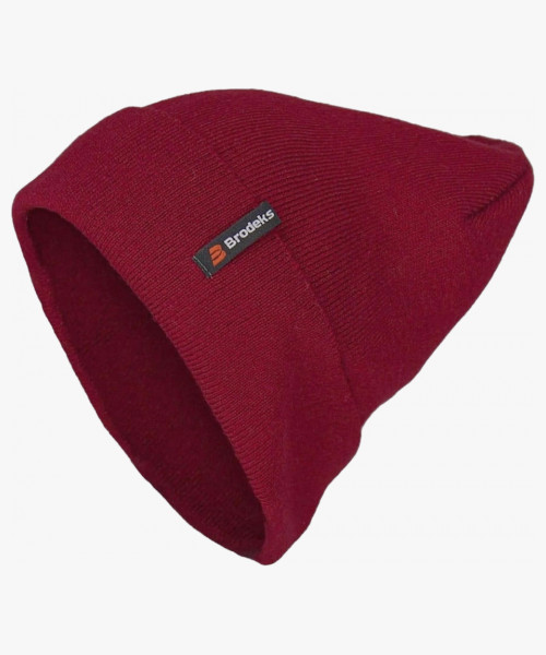 Шапка Brodeks longer, цвет тёмно-красный