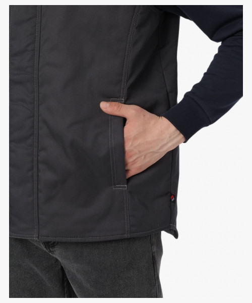 Жилет утепленный Грей (тк.Балтекс,210), т.серый/красный