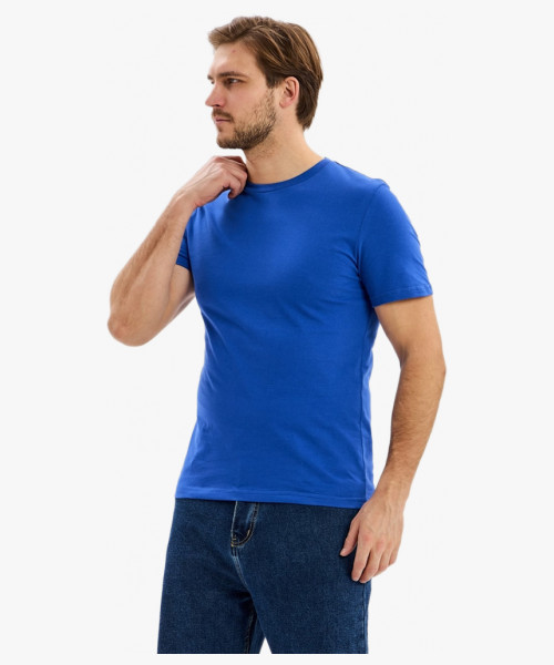 Футболка NEW (тк.Трикотаж,160), синий индиго (васильковый)