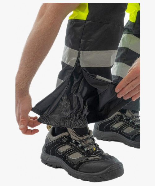 Полукомбинезон сигнальный зимний Brodeks KW 406, цвет жёлтый, чёрный