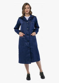 Халат женский ИТР (тк.Смесовая,210), т.синий