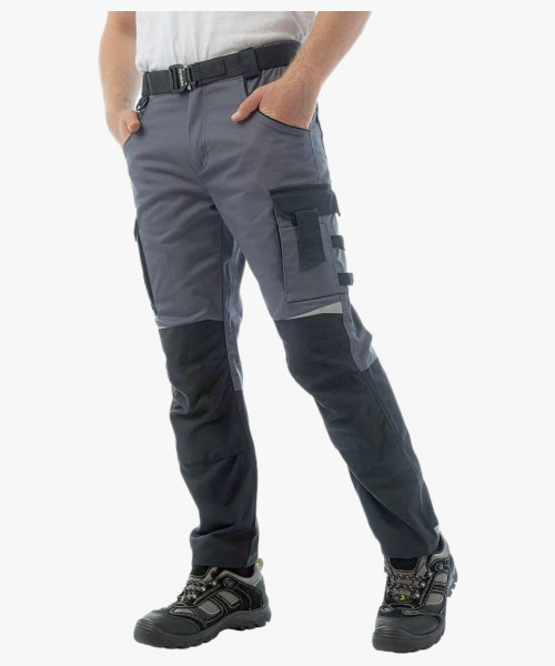 Брюки летние мужские Brodeks KS302-C, 100% хлопок, цвет графит серый, чёрный