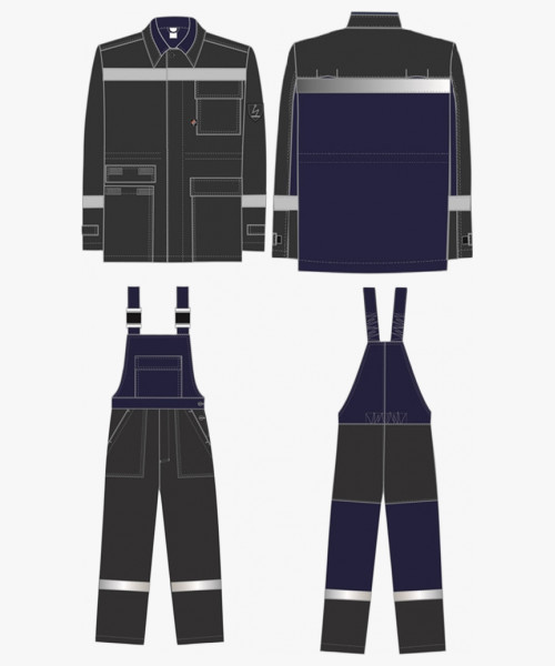 Костюм антистатический Эксперт-Ойл НМВО (тк.Смесовая,255/Оксфорд) п/к, т.синий/черный