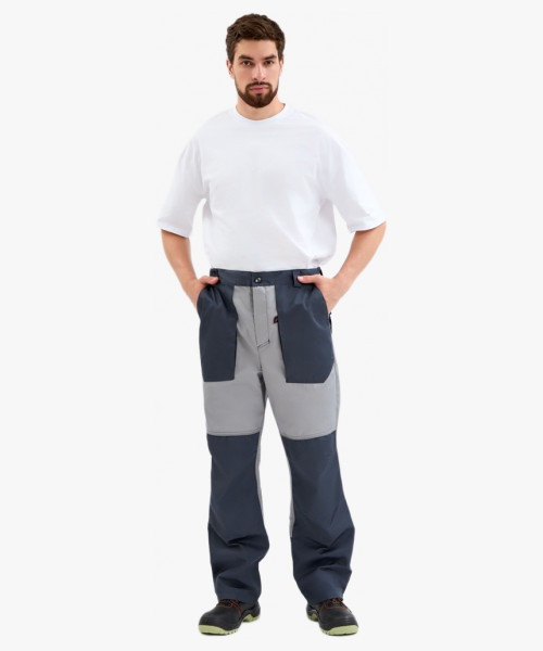 Брюки Лидер IMP (тк.Смесовая,240), т.серый/св.серый