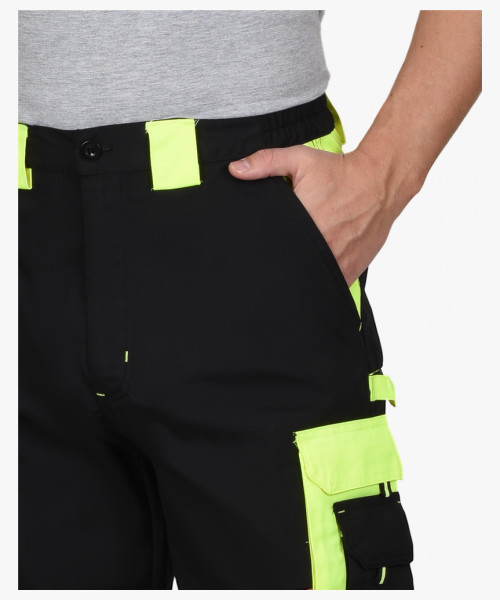 Костюм СИРИУС-ОНИКС куртка, брюки черный с лимонным