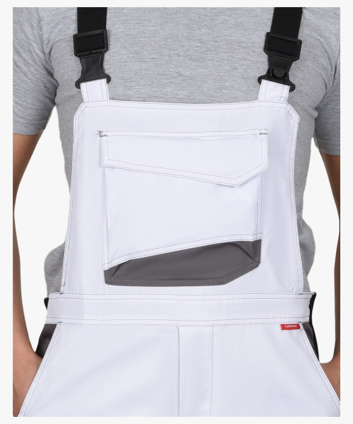 Костюм СИРИУС-ЦИТРИН куртка, п/к белый со средне-серым