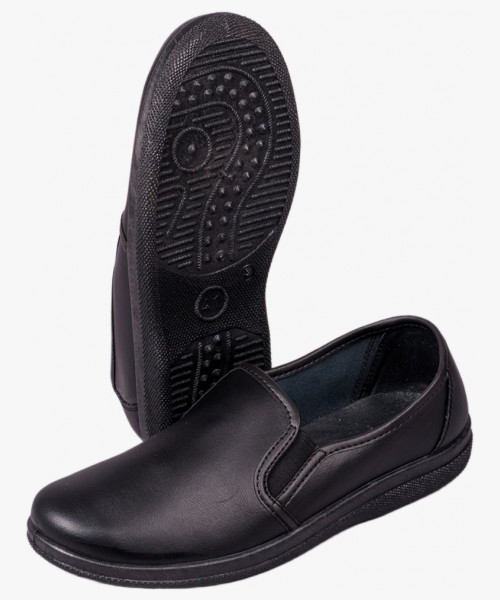 Туфли мужские нат.кожа ПВХ, черный