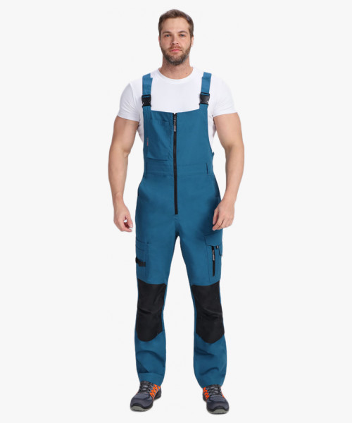 Костюм мужской летний ProfLineSpecialist-2 (тк.РипСтоп,240) полукомбинезон, циан/черный