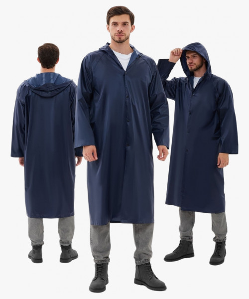 Плащ влагозащитный ProfLineBase (ПВХ,180), т.синий