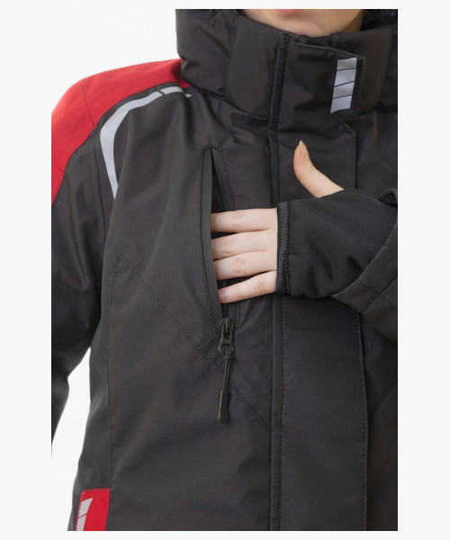 Куртка женская зимняя Brodeks KW 208, цвет чёрный, красный