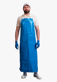 Фартук полиуретановый ЛАРИПОЛ облегченный синий толщина 0,15мм, р. 90см х 115см (ФАР014)(х24)