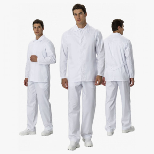 Брюки мужские ХАССП-Премиум (тк.Оптима,160), белый