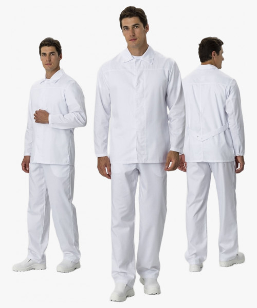 Брюки мужские ХАССП-Премиум (тк.Оптима,160), белый