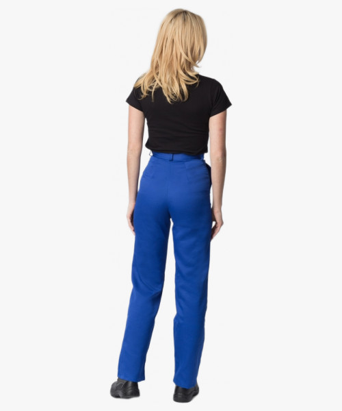 Костюм женский NEW (тк.Смесовая,210) брюки, васильковый/красный