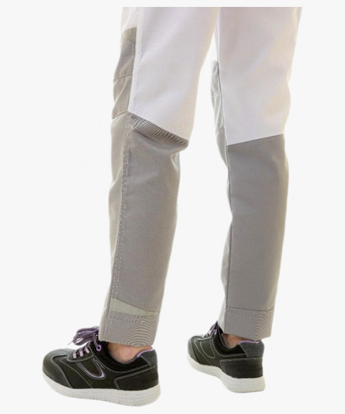 Брюки рабочие женские Brodeks KS328, цвет белый, серый