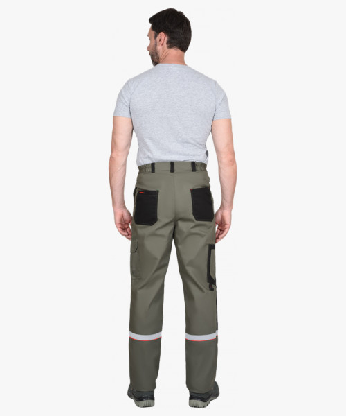 Костюм СИРИУС-СТАН куртка, брюки оливковый с черной и красной отделкой