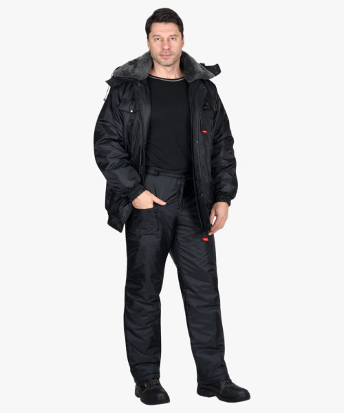 Костюм СИРИУС-ПОЛЮС куртка, брюки черный
