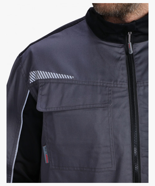 Куртка ProfLineSpecialist (тк.Смесовая,240), серый/черный