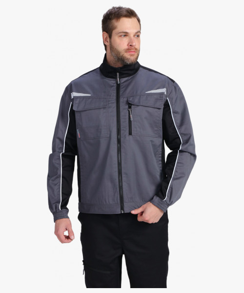 Куртка ProfLineSpecialist (тк.Смесовая,240), серый/черный