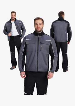 Куртка ProfLineSpecialist (тк.Смесовая,240), серый/черный
